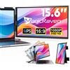 MAGICRAVEN Monitor portatile per laptop 15.6 FHD Secondo Schermo PC Portatile
