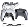 NEWDERY Custodia Rigida da Trasporto Solo per Controller PS5, Organizer da Viaggio Protettivo con Cordino‌, Guscio per PC Resistente Antiurto e Antigraffio per Controller Wireless PS5