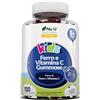 Nu U Nutrition Ferro & Vitamina C Gommose Bambini (5+ Anni) - 120 Gommose Vegane - Gusto Mirtillo - 4 Mesi - 7 mg Ferro + 10 mg Vitamina C per Gommosa - Energia & Supporto Immunitario