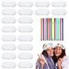 JDCMEI Set da 32 Pezzi per Feste Pigiama Ragazze, Maschera per Dormire Ultra Morbida con Cinturino Elastico, 20 Maschere per Gli Occhi Personalizzabili e 12 Matite Colorate per Feste di Sonno