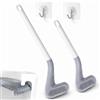 PARENCE. Set di 2 spazzole per water in silicone - spazzola flessibile - Supporti da parete - design moderno - Colore casuale - 2 pezzi