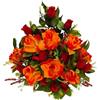 DRW Centro di fiori artificiali per matrimoni, Chiese e cimiteri Rosso e Arancione 55x50x22 cm