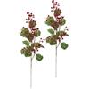 Flair Flower Ramo artificiale di Ilex con bacche, 64 cm, rami di bacche, decorazione natalizia, 64 cm