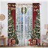 Allenjoy Tenda per finestra natalizia invernale, con stampa bokeh glitterata, decorazione per la casa, con tasca per asta, tende oscuranti, per camera da letto e soggiorno, 208,3 x 213,4 cm