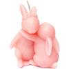 Cereria Di Giorgio - Candela a forma di coniglietti che si abbracciano - Colore Rosa Polvere - Lavorazione artigianale - Spring Collection - Con sacchetto regalo - Made in Italy