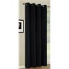 Gardinenbox Tenda oscurante con occhielli traslucidi, in tessuto microsatinato, 145 x 140 cm, colore nero 20405