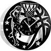 Instant Karma Clocks | Orologio da Parete Basket | Design Pallacanestro | Decorazione Moderna per Camerette e Palestre | Ø 30 cm | Idea Regalo per Amanti del Basketball