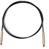 KnitPro - KnitPro Acciaio Inox Nero/Oro 360° Cavo Girevole Intercambiabile per Ago da 50cm con Cappucci Terminali e Chiave Cavo - 1 Set