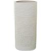 DRW Portaombrelli Rotondo in Ceramica Bianco Opaco 24x24x48 cm