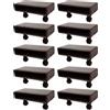 cyclingcolors 10x Supporto doga semplice 53 x 8 mm in plastica per rete letto telaio in metallo, terminale fissaggio con clip a tenone - marrone scuro