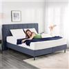EGOHOME Materasso 90 x 200 cm, H3, 23 cm, ergonomico, a 7 zone, in schiuma fredda di alta qualità, con rivestimento lavabile, materasso in schiuma traspirante, certificato Öko-Tex