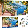 Pavemlo Puzzle 1000 Piezas para Adultos Costiera Amalfitana - Forma Speciale Puzzle classici | Impossibile Puzzles | Decorazione Murale Unica (41x80cm) | Regalo Originale per Amanti dei Puzzle
