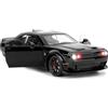 imtfzct 1/24 Dodge Challenger SRT Hellcat modello di auto, modello diecast da collezione con luci e suoni, giocattolo auto pull back per adulti e bambini, regali di compleanno, decorazione (nero)