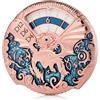 DNDND Dragon - Set di dadi in metallo 7 in 1 per roulette, con splendida confezione regalo, per giochi di ruolo come dungeon, draghi e giochi di ruolo (oro rosa con foglia di tè)