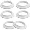 Giantree 6 pezzi Paralume Convertitore, anello a vite per paralume, anello in plastica per supporto lampada da tavolo e plafoniere (bianco)