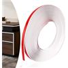 GOSHIES Modanature decorative flessibili, autoadesive, 10 m x 1 cm, in PVC, autoadesive, colore bianco, per fornelli, lavelli, WC, bordi delle piastrelle