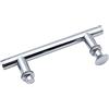 KEABATH Maniglia per porta doccia in acciaio inossidabile 304 con manopola in plastica, 1 maniglia rotonda parti di ricambio per box doccia, armadio da 145 mm foro a foro
