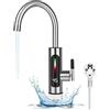kieyeeno Rubinetto per acqua calda istantanea 3000 W - Scaldacqua istantaneo per la cucina - Rubinetto per acqua calda elettrico LED in acciaio inossidabile - Scaldacqua rotante a 360° - Rubinetto da cucina