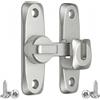 IGXX Chiusura per Porta a Battente 90/180 Gradi - Catenaccio e Serratura in Metallo Argentato per Porte Interne, Cancelli, Armadi & Bagno - Accessorio Resistente con Finitura Anti-Ruggine