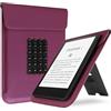 VOVIPO Borsa di Custodia per 6.8 7 Kindle Paperwhite(11th/12th Generazione), sacchetto di copertura protettiva con ventosa in silicone e supporto multi-angolo per 7 Kindle Colorsoft eReaders-Viola