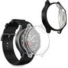 kwmobile Set 2x Custodia Smartwatch Compatibile con OnePlus Watch 2 / OPPO Watch X Cover - Case Silicone Protezione Orologio Fitness trasparente/nero