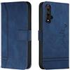 Bravoday Cover per Honor 20 / Honor 20S / Nova 5T, Flip Custodia in Pelle PU Portafoglio Custodia per Honor 20 / Honor 20S / Nova 5T, con Slot per Schede, Blu