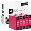 Supply Guy 5 cartucce per stampanti compatibile con Canon PGI-2500XL Magenta per Canon Maxify IB4000 IB4050 IB4100 IB4150 MB5000 MB5050 MB5100 MB5150 MB5155 MB5300 MB5350 MB5400 MB5450 MB5455