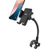 woleyi Supporto Cellulare per Passeggino/Bici/Sedia a Rotelle/Barca/Carrello Portaspesa, Flessibile Porta Telefono Manubrio Asta Barra Tubo per iPhone 16 15 Pro Max, Galaxy S24, Phone da 4-7