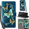 PHINIENLAND Cover per Xiaomi Redmi A3 / A3x custodia portafoglio Turquoise | 3 scomparti carte, 1 tasca banconote, Chiusura magnetica, Supporto, Pelle PU flip cover per Redmi A3 / A3x