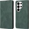 Vaitasy Business Custodia per Samsung Galaxy S26 Ultra - Verde | Forte Funzione Magnetica Cover con Slot per Carte Elegante Monocolore Design per Ufficio e Viaggio