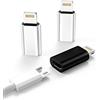 zoyuzan Confezione da 3, adattatore Micro USB per Lightning, adattatore per Lightning maschio a Micro USB femmina per iPhone 5s 6 6s 7 8 Plus X XR XS 14 13 12 11 pro Max per iPad Connettore Convertitore Porta