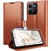Eirltiy Cover per Honor 400 Smart Portafoglio Pelle PU Premium, Custodia Scomparti Carte Antiurto Protettiva Case con 1 Vetro Temperato, Marrone