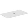 Ideal Standard - Ultra Flat S+, Piatto doccia rettangolare ultrasottile in resina effetto pietra, 180x100cm, Ideal Solid, Scarico centrale, Bianco