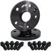 Simoni Racing DR096N/B18N Kit 2 Distanziali Ruota Neri 15 mm 5x112 57,1 con Bulloni M14x1.5 40 mm, Made in Italy Compatibile Audi VW Seat Skoda