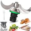 Souvik Coltello per Impastare per Bimby TM5 TM6 TM7, Lama Impastatrice per Vorwerk Thermomix TM7, Coltelli Lame in Acciaio Inox con Spazzola, Accessorio per Robot da Cucina per Pulizia