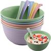 duisoad 10 Pezzi Ciotole in Plastica, Ciotole Cereali Infrangibili Scodella Colazione Riutilizzabili per Zuppe, Porridge, Insalate, Pasta, Riso