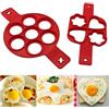 Jieddey Pancake Piastra,2 PCS Stampo per Pancake in Silicone Stampo per Forno Pancake Antiaderente Pancake Maker per Uova per Muffin Uova Cupcake Pasticceria Cuore e Forma Rotonda e Stella