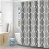 GERUIKE Tenda Doccia Antimuffa Extra Lunga 240x200 cm, Tende Doccia con Pesi e Anelli, Tenda Vasca da Bagno Poliestere Tessuto Lavabile, Impermeabile e Facile da Pulire, Grigio Ombre