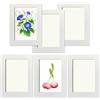 YIYINOE Cornice per Foto 15 x 20 cm, Set di 6 Cornici per Collage di Foto per Decorazione Murale, Cornici in Cartone, Fornite con Pellicola Trasparente in Plastica, Bianco, Installazione con Adesivo