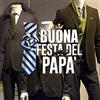 kina Vetrofania Festa del Papà su PVC Trasparente Adesivo Decorazione Vetro Vetrine Negozi Finestre - Modello UVFP0006 - Misure 40x40 cm - Made in Italy
