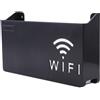Jieddey Wireless Router Wifi Scatola di Stoccaggio,Parete Appeso Plug Board Staffa Cavo Organizer di Stoccaggio per Camera da Letto Soggiorno Router Mensola Media Scaffale Bianco Scatola di Stoccaggio Nero