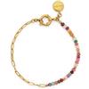 SINGULARU - Bracciale Chic Amalia. Acciaio avec Placcatura in oro 18 kt et Bicchiere. Gioielli da donna.
