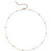 IMINI Collana girocollo minimalista in argento sterling, per donne e ragazze, con perline a sfera e satellitari, catena regolabile a strati semplici