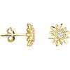 SOFIA MILANI - Orecchini da Donna in Argento 925 - Placcati in Oro e con Pietra Zircone - Orecchino a Perno a Fiore - E2203
