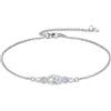 Vadmans Bracciale da donna con nodo celtico, in argento Sterling 925, con pietra portafortuna, nodo celtico, con zirconi cubici, gioielli aprile, regalo di compleanno per donne e ragazze