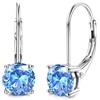 DOCHAIS Moissanite Orecchini Donna Argento 925 0.5ct-1.0ct Brillante Oro Bianco Orecchini Punto Luce Regalo Donna Compleanno O