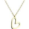 Sofia Milani - Collana da Donna in Argento 925 - Placcata in Oro con Pietra Zircone - Ciondolo a Cuore - N0482