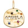 SINGULARU - Charm Nonna. Ottone con bagno in Oro 18 Kt e Zircone. Gioielli da Donna.