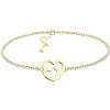 Sofia Milani - Bracciale da Donna in Argento 925 - Placcato in Oro - Ciondolo a Cuore - B0337