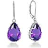 YONVUN Zircone Orecchini Pendenti | Lacrima ovale pera pietra preziosa Orecchini Pendenti di Cristallo Rubino Zaffiro Smeraldo Argento Gioielli Set Regalo per Moglie Mamma Figlia